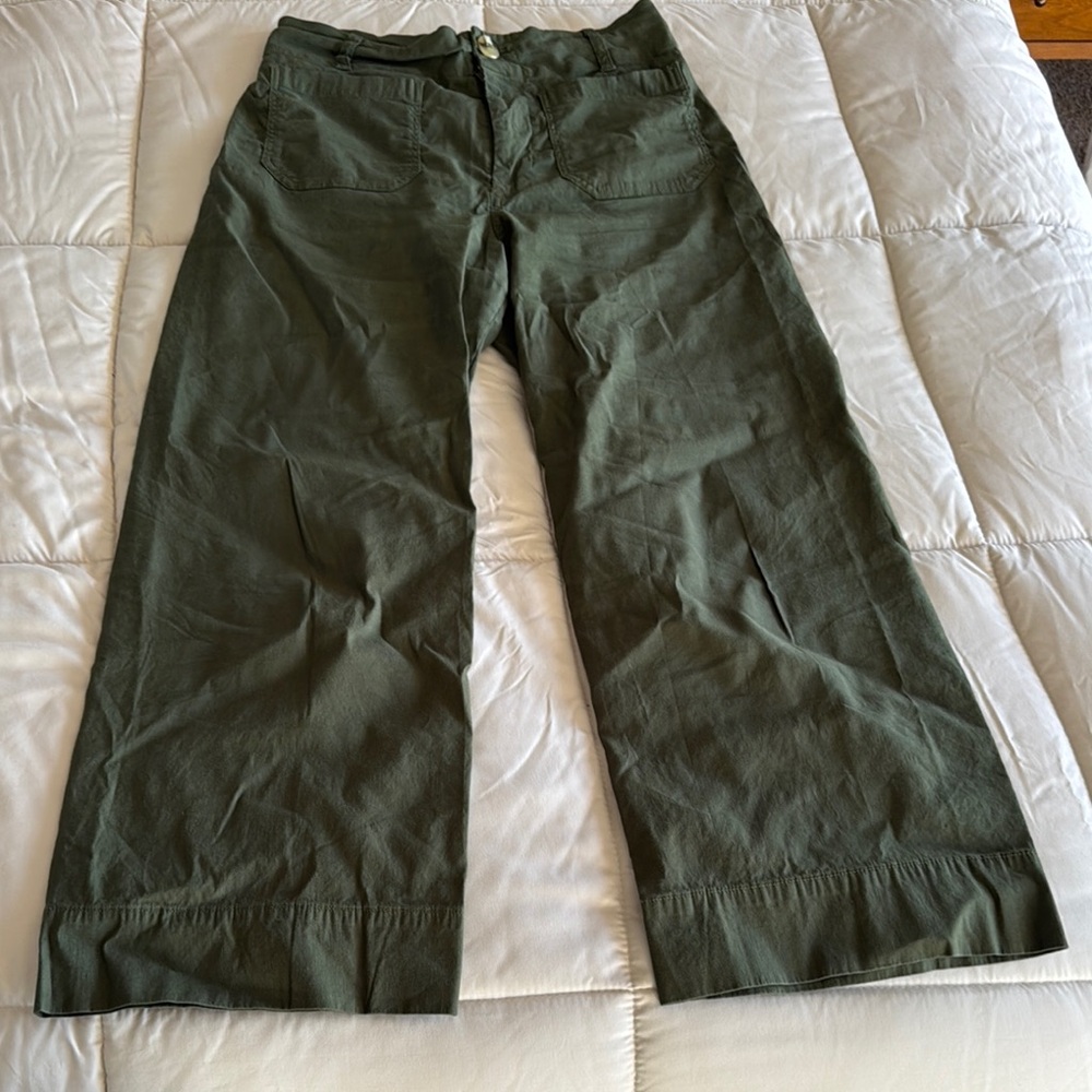 Maeve Colette by Anthropologie Olive Cropped Pants